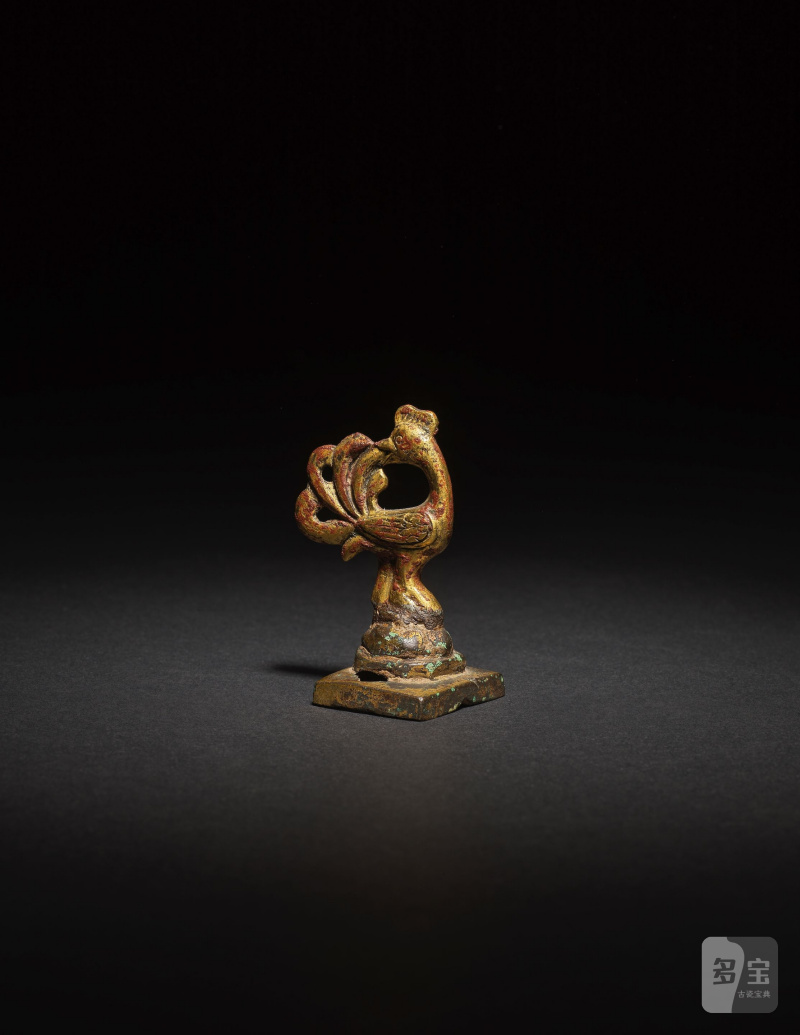 漢 鎏金銅鳳凰擺件 | PETITE STATUETTE DE PHOENIX EN BRONZE DORÉ - 图8